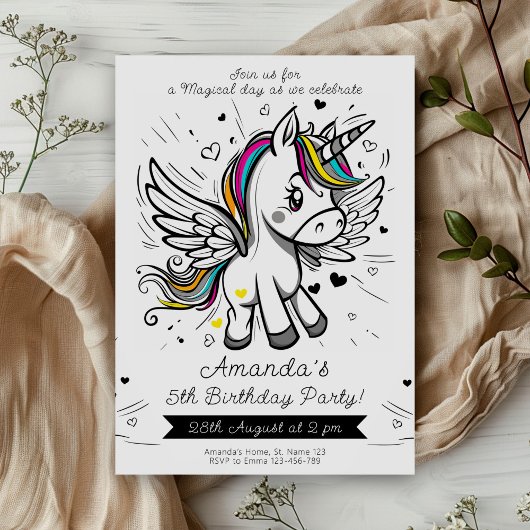 Sparkling Unicorn Dream Verjaardagsviering Kaart