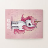 Sparkling Unicorn Fantasy Gepersonaliseerde Kinder Legpuzzel (Horizontaal)