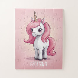 Sparkling Unicorn Fantasy Gepersonaliseerde Kinder Legpuzzel