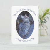 Sparkling Universe Kattenfoto Valentijnsdag Feestdagenkaart (Staand voorkant)