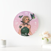 Sparkling Vlinderfee Fantasie Kunst Grote Klok (Huis)