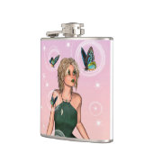 Sparkling Vlinderfee Fantasie Kunst Heupfles (Links)