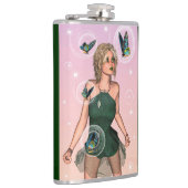 Sparkling Vlinderfee Fantasie Kunst Heupfles (Rechts)