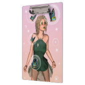 Sparkling Vlinderfee Fantasie Kunst Klembord (Links)
