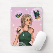 Sparkling Vlinderfee Fantasie Kunst Muismat (Met muis)