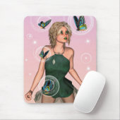 Sparkling Vlinderfee Fantasie Kunst Muismat (Met muis)