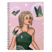 Sparkling Vlinderfee Fantasie Kunst Notitieboek (Voorkant)