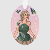 Sparkling Vlinderfee Fantasie Kunst Ornament (achterkant)