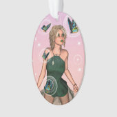Sparkling Vlinderfee Fantasie Kunst Ornament (voorkant)