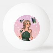 Sparkling Vlinderfee Fantasie Kunst Pingpongbal (Achterkant)