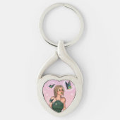 Sparkling Vlinderfee Fantasie Kunst Sleutelhanger (Voorkant)
