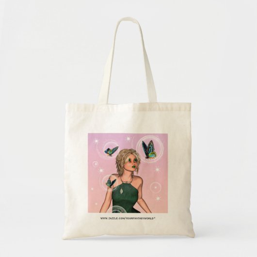 Sparkling Vlinderfee Fantasie Kunst Tote Bag (Voorkant)