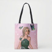 Sparkling Vlinderfee Fantasie Kunst Tote Bag (Voorkant)