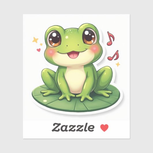 Sparkling Wang Kikker – Kawaii Sticker Charme (Vel)