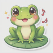 Sparkling Wang Kikker – Kawaii Sticker Charme (Voorkant)