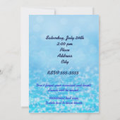 Sparkling Water Beach Pool Party Uitnodiging (Achterkant)