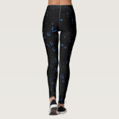 Sparkling Waterdruppels Donkere Kleur Leggings (Achterkant)