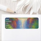 Sparkling Waterfall - Pastel Painting Style Art Etiket (Insitu)