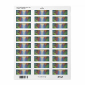Sparkling Waterval - Pastel Schilderstijl Kunst Etiket (Full Sheet)