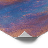 Sparkling Waterval - Pastel Schilderstijl Kunst Poster (Hoek)