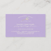 Sparkling Whisk Glitter Goud Backery Glans paars Visitekaartje (Achterkant)