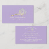 Sparkling Whisk Glitter Goud Backery Glans paars Visitekaartje (Voorkant / Achterkant)