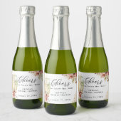 Sparkling Wijn Glas Roest en Goud Bruidsmeisje Fee Wijnetiket (Flessen)