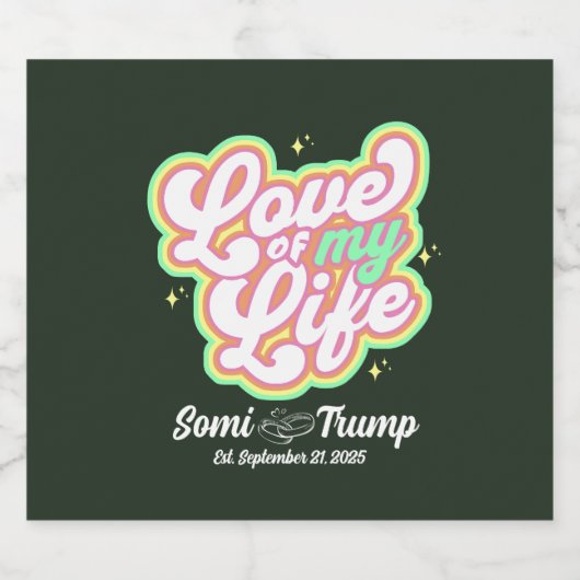 Sparkling Wine Bottle Labels Sparkling Wijnetiket (Enkel label)