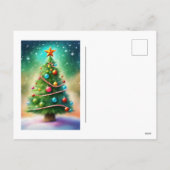 Sparkling Winter Kerstvakantie Kaart Snowy (Achterkant)