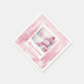 Sparkling Winter Scene Pinkmas Christmas Napkins Servet (Hoek)
