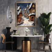 Sparkling Winter Village: Twinkling met Lichten Poster