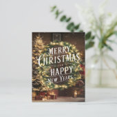 Sparkling Wishes: Een feestelijke kerst en nieuwja Briefkaart (Staand voorkant)