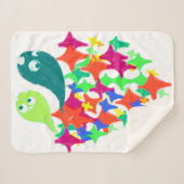 Sparkling Yeti Monster Sherpa Deken (Voorkant (horizontaal))