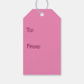 Sparkling Zachte Roze Poinsettia Cadeaulabel (Achterkant)