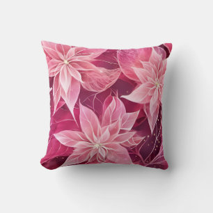 Sparkling Zachte Roze Poinsettia Kussen