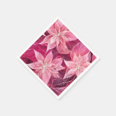 Sparkling Zachte Roze Poinsettia Servet (Hoek)