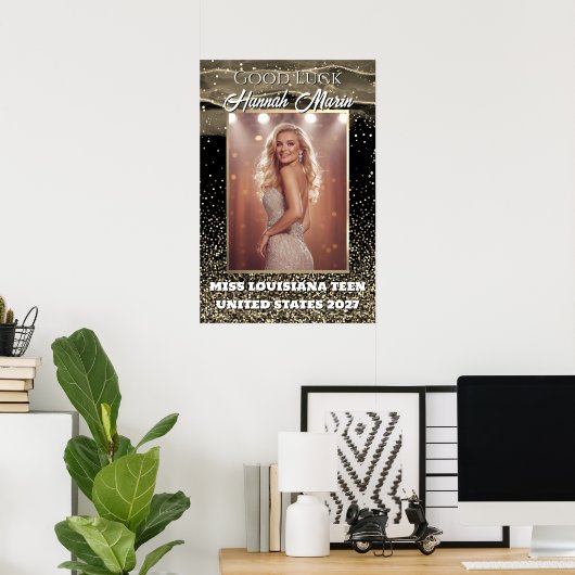 Sparkling Zand Aangepaste Wedstrijd Deur Banner Poster (Thuiskantoor)