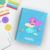 Sparkling Zeemeermin Met Bril Naam Lees Notitieboek