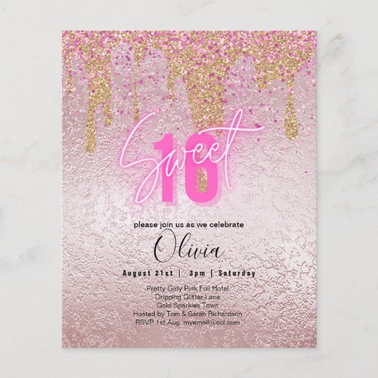 Sparkling Zoet16 Mooie Meisjes Roze 16e Verjaardag (Voorkant)