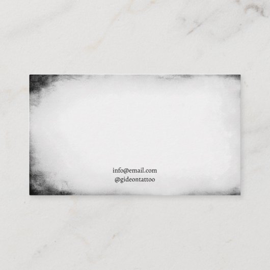 Sparkling Zwart & Wit Vlinder Tattoo Artist Visitekaartje (Achterkant)