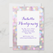 Sparkly 21e verjaardag uitnodiging (Achterkant)