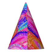 Sparkly 6th Rainbow Sequin Gold Glitter Maximalist Feesthoedjes (Achterkant)