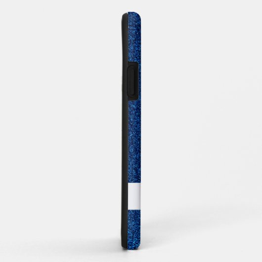 Sparkly aangepaste naam Girly Blue Glitter Case-Mate iPhone Case (Achterkant/rechts)
