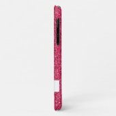 Sparkly aangepaste tekst Girly roze glitter Case-Mate iPhone Case (Achterkant/links)