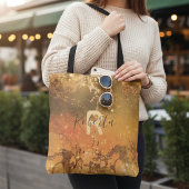 Sparkly Abstract Copper Bronze Modern Glam Tote Bag