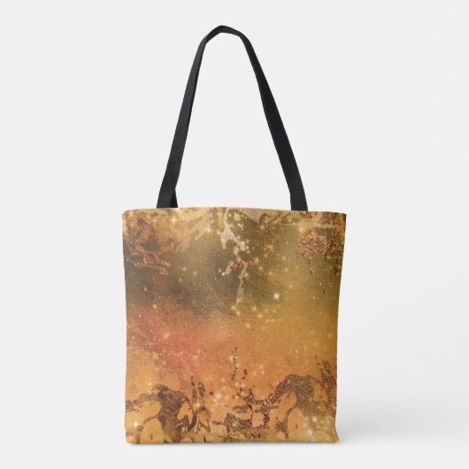 Sparkly Abstract Copper Bronze Modern Glam Tote Bag (Achterkant)