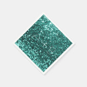 Sparkly Aqua Blauwgroen Mint Sequin Sparkly Glitte Servet (Hoek)