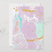 Sparkly Art Party Kaart voor meisjes (Achterkant)