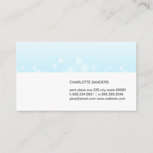 Sparkly Background Visitekaartje (Achterkant)