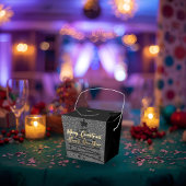 Sparkly Black Favor Box Bedankdoosjes